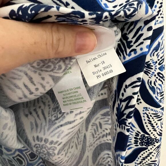 Lilly Pulitzer Womens Blue Mermaids Tail Kelby Stretch Shift Dress Size 00 - Picture 7 of 8